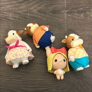 Lil Woodzeez Fitzmoo Cows & Cutie Loo lot